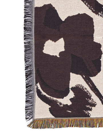 Cilla tapestry pläd 120x170 cm - Off-white-Dark grape - Ferm Living