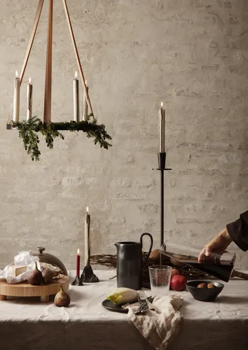Circle svart mässing ljusstake - stor inkl. upphängning - Ferm Living