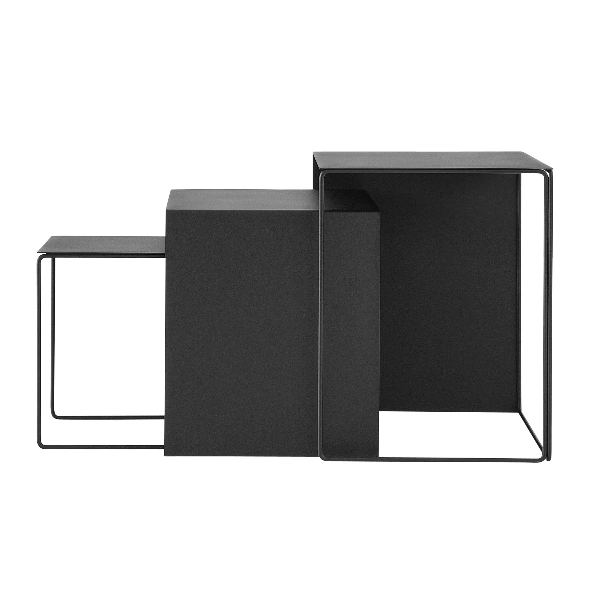 Cluster bord 3-pack, svart Ferm Living