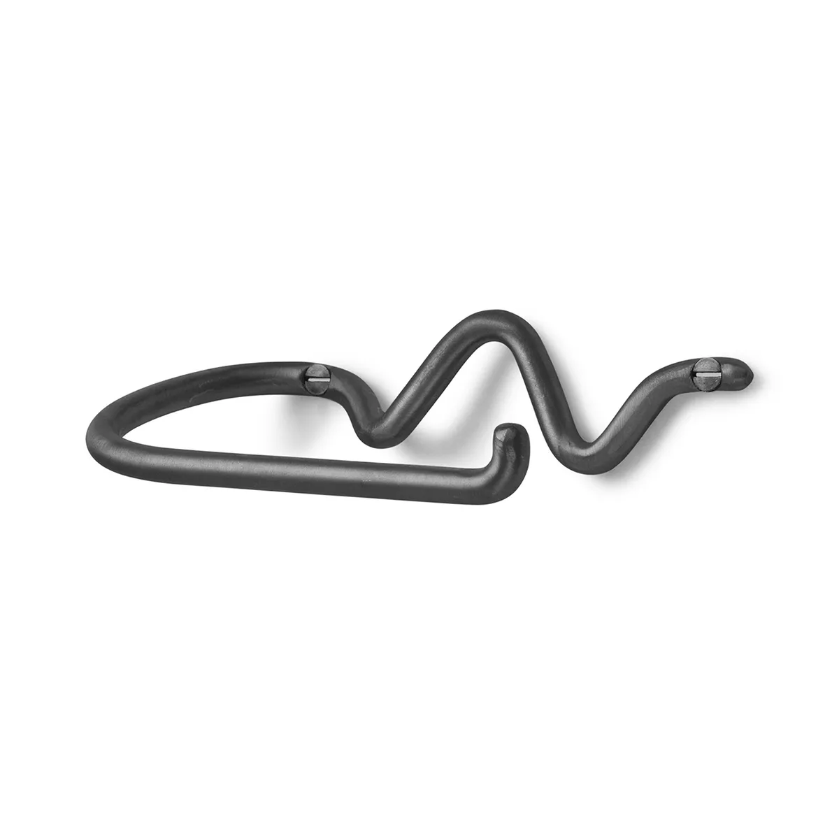 ferm LIVING Curvature toalettpappershållare Svart mässing