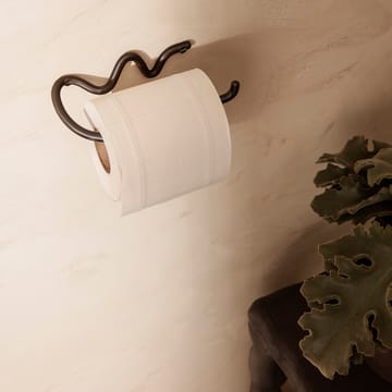 Curvature toalettpappershållare - Svart mässing - Ferm LIVING