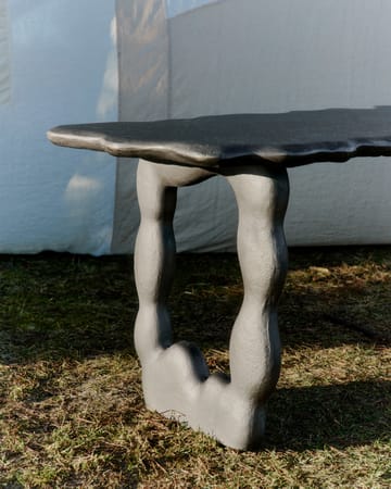 Dal Piece soffbord 100x50x47 cm - Black Aluminium - Ferm Living