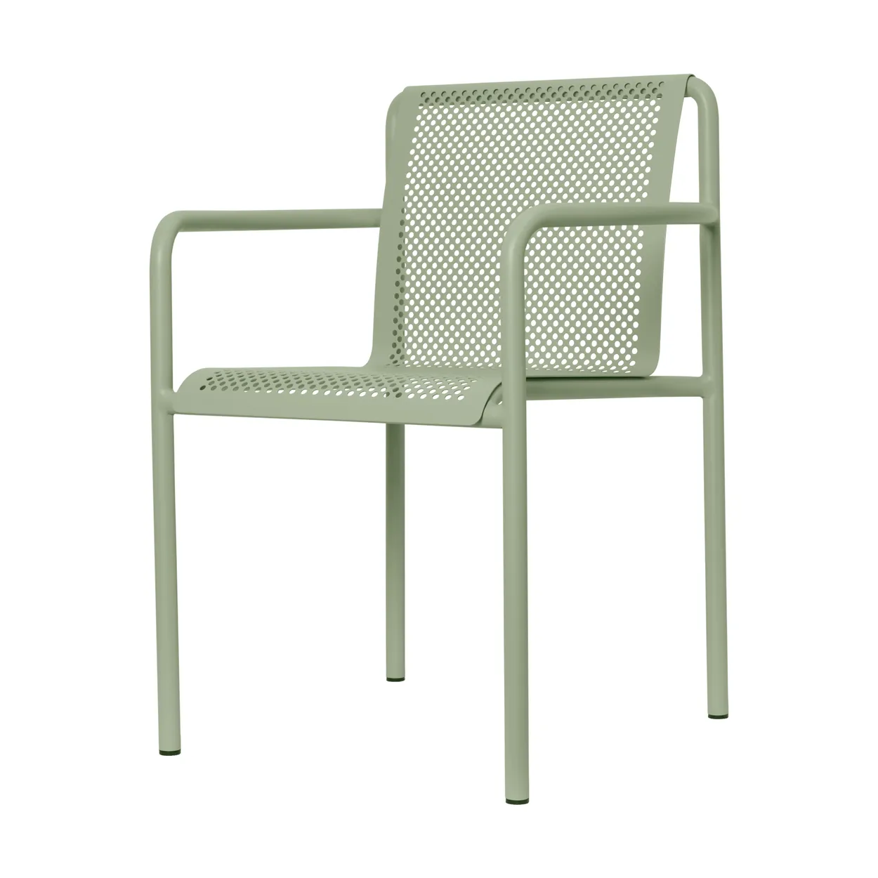 Ferm Living Dapple stol med armstöd Tea Green | Skandinavisk Design | Trädgårdsstolar | Grön