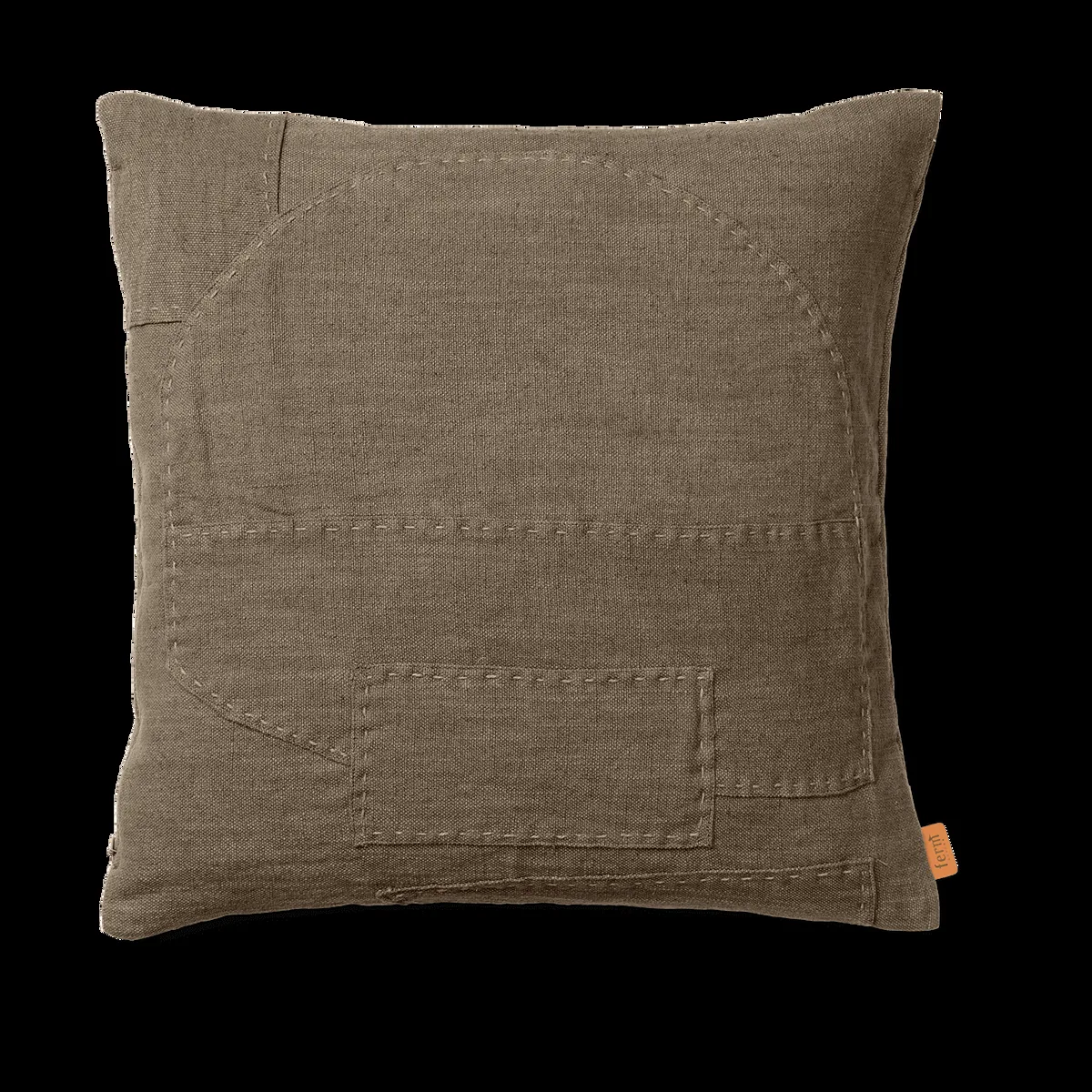 ferm LIVING Darn kuddfodral 50x50 cm Dark Taupe