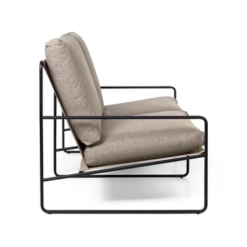 Desert 2-sits soffa - tyg dark sand, svart stativ - Ferm Living