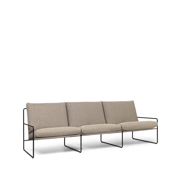 Desert 3-sits soffa - tyg dark sand, svart stativ - ferm LIVING