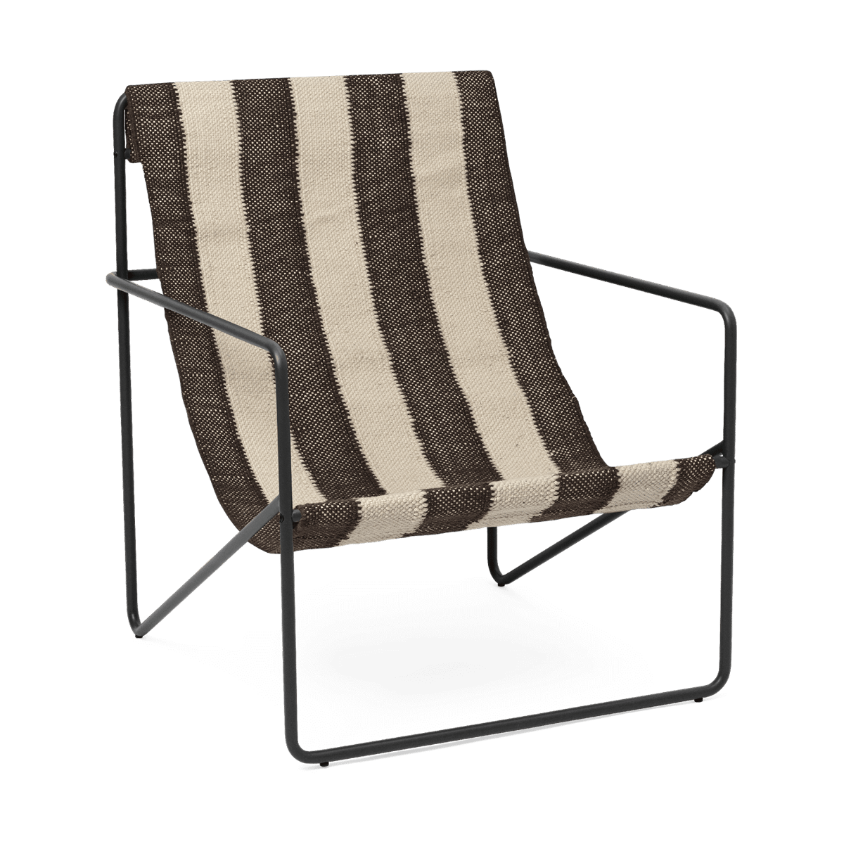 Ferm Living Desert lounge chair Black, off-white, chocolate
