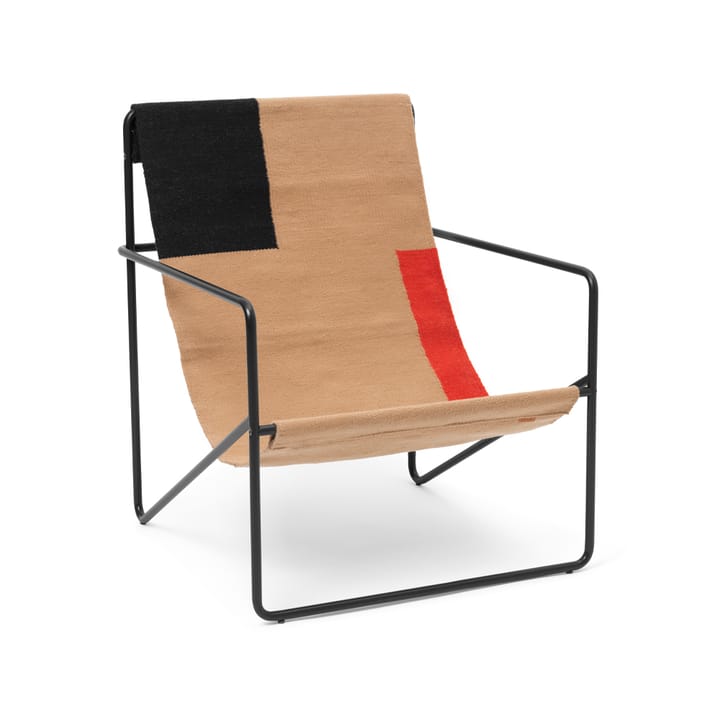 Desert lounge chair - block, svart stativ - ferm LIVING