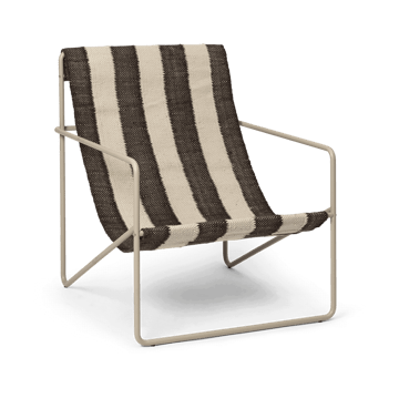 Desert lounge chair - Cashmere, off-white, chocolate - Ferm Living