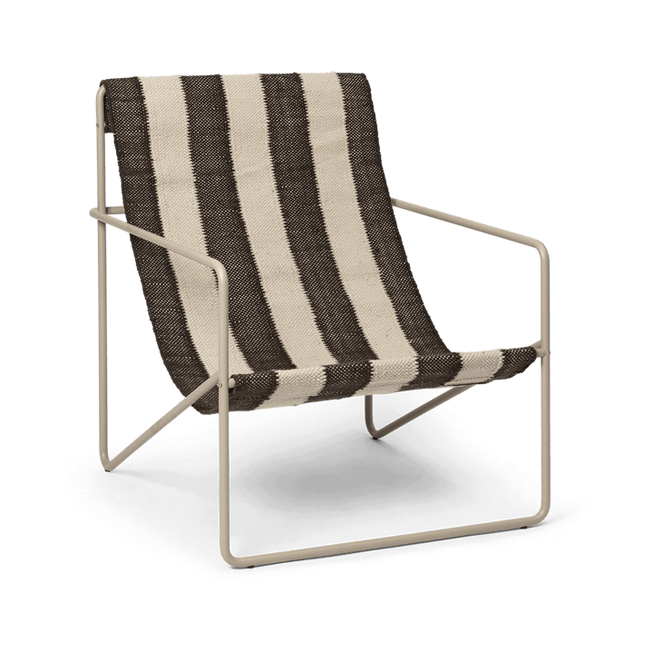 Desert lounge chair - Cashmere, off-white, chocolate - Ferm LIVING