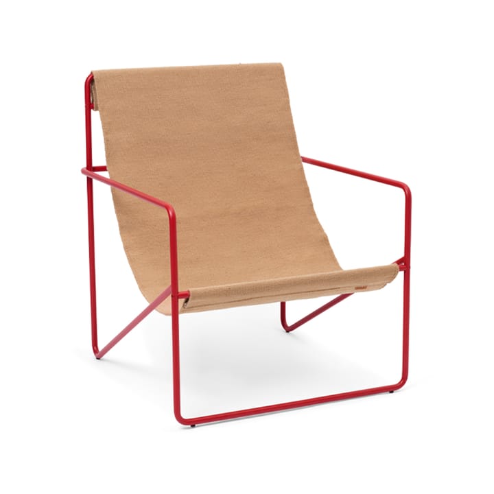 Desert lounge chair, sand, poppy red stativ Ferm Living