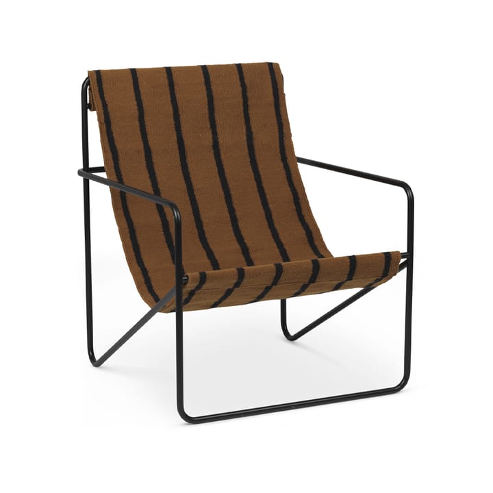 Desert lounge chair - stripe, svart stativ - Ferm LIVING