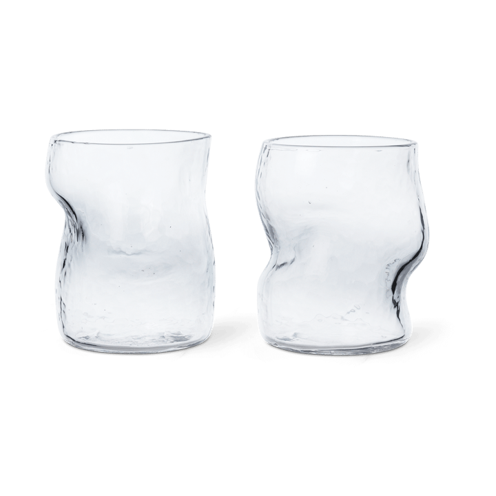 Dimple glas 27 cl 2-pack, Clear Ferm Living