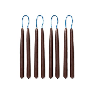 Dipped candles handgjorda ljus 15 cm 8-pack - Brown - Ferm Living