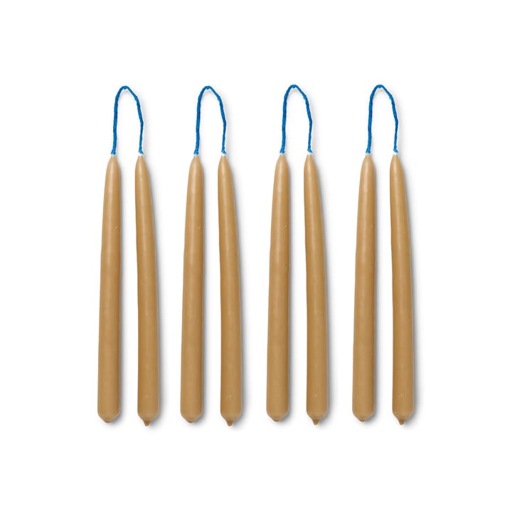 Dipped candles handgjorda ljus 15 cm 8-pack  - Straw - ferm LIVING