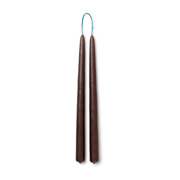 Dipped candles handgjorda ljus 30 cm 2-pack - Brown - Ferm Living