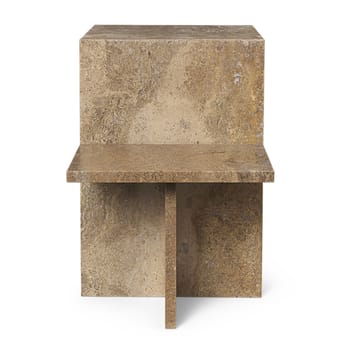 Distinct sidobord 59,5x35x50 cm - Dark Brown Travertine - Ferm Living