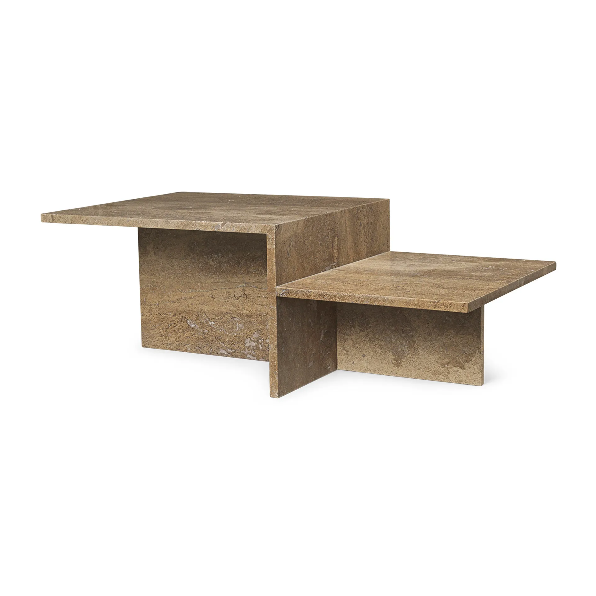 Distinct soffbord, Dark Brown Travertine Ferm Living