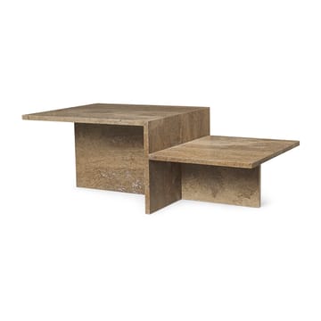 Distinct soffbord - Dark Brown Travertine - Ferm Living