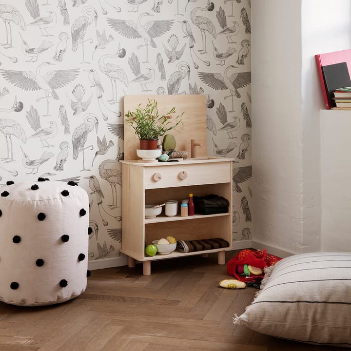 Dot puff Ø39 cm, Sand-black Ferm Living