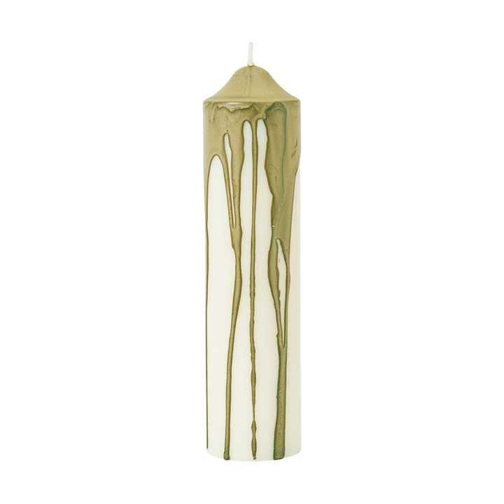 Dryp blockljus - Olive Green, 20 cm - Ferm Living