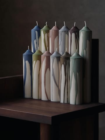 Dryp blockljus - Olive Green, 20 cm - Ferm Living