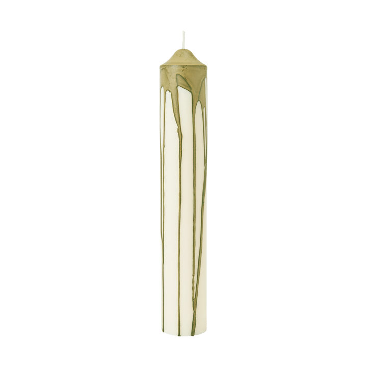 Dryp blockljus - Olive Green, 30 cm - Ferm Living
