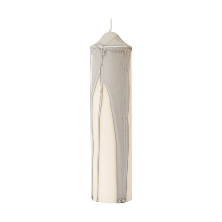 Dryp blockljus - Warm Grey, 20 cm - Ferm Living