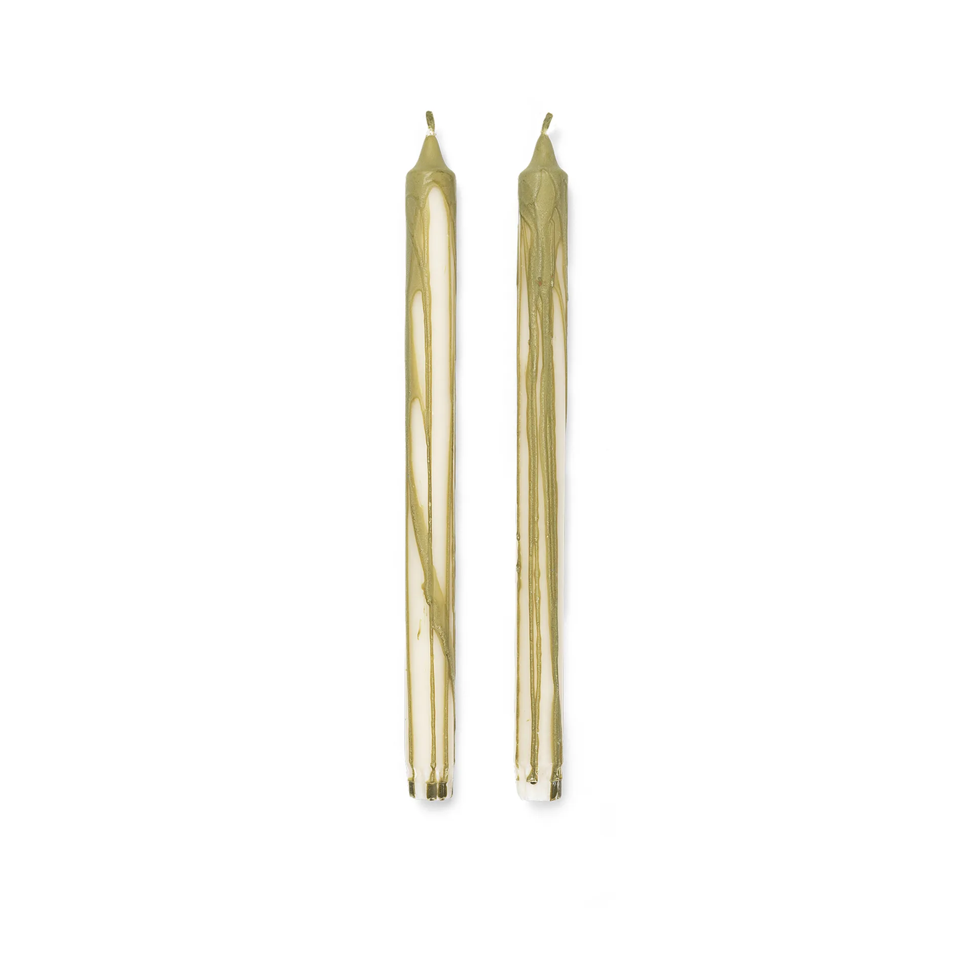 Dryp stearinljus 2-pack, Olive Ferm Living