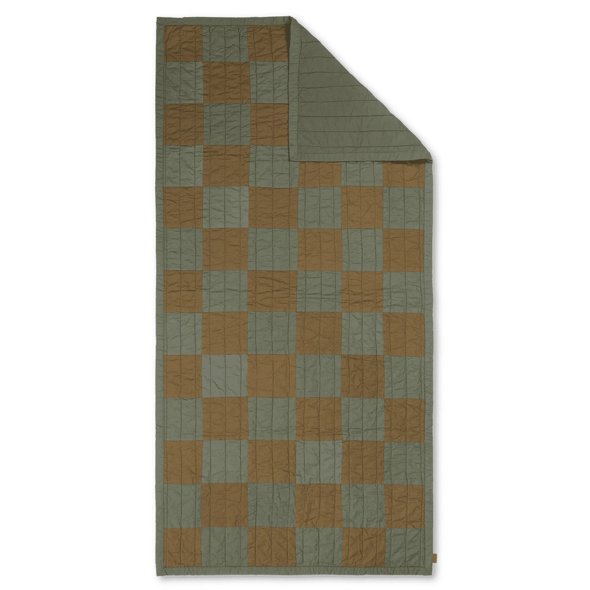 Duo quiltad filt 90x187 cm, Green Tonal Ferm Living