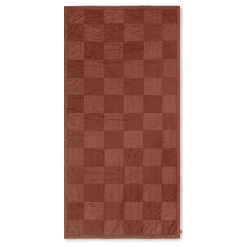 Duo quiltad filt 90x187 cm - Red Brown Tonal - Ferm Living