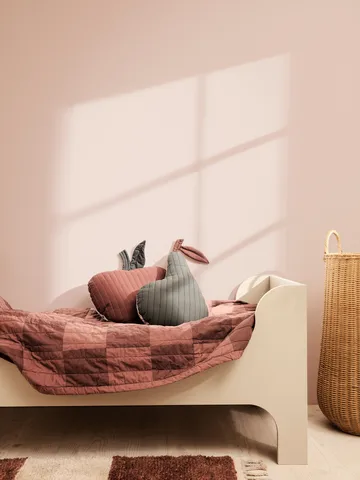 Duo quiltad filt 90x187 cm - Red Brown Tonal - Ferm Living