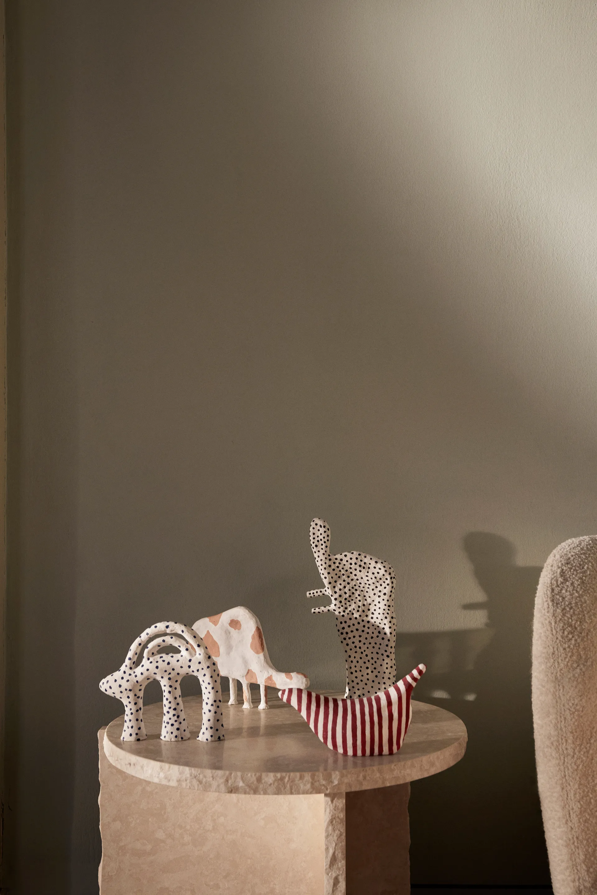 Elly skulptur, White-black Ferm Living