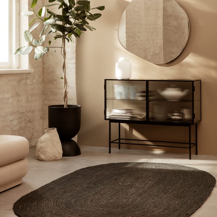 Eternal jutematta oval small - Black - Ferm LIVING