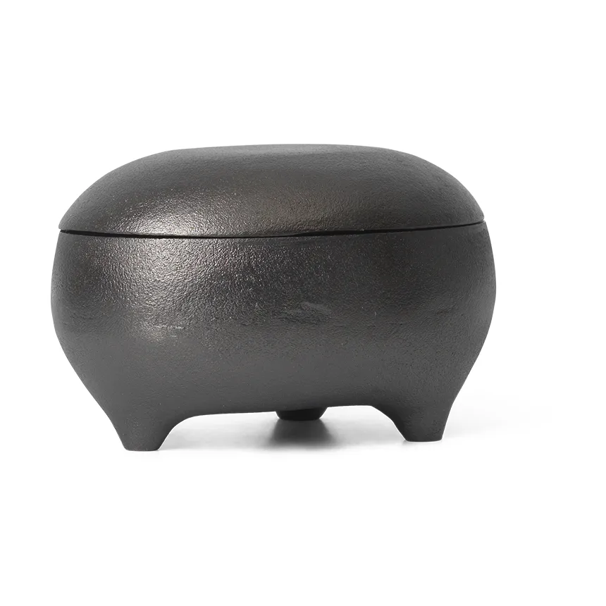 Evoke twin ljus i burk, Blackened Aluminium Ferm Living