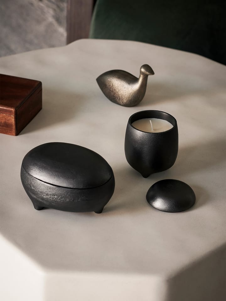 Evoke twin ljus i burk, Blackened Aluminium Ferm Living