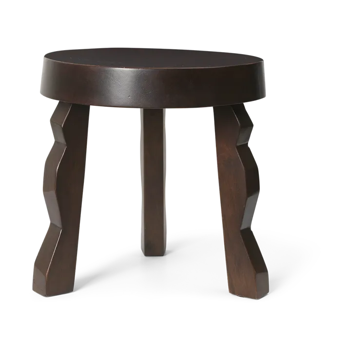 Faye rund pall - Dark Stained Mango, Ø31x30 cm - Ferm Living
