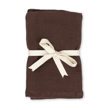 Ferm Living bordstablett linne 2-pack - Chocolate - Ferm Living