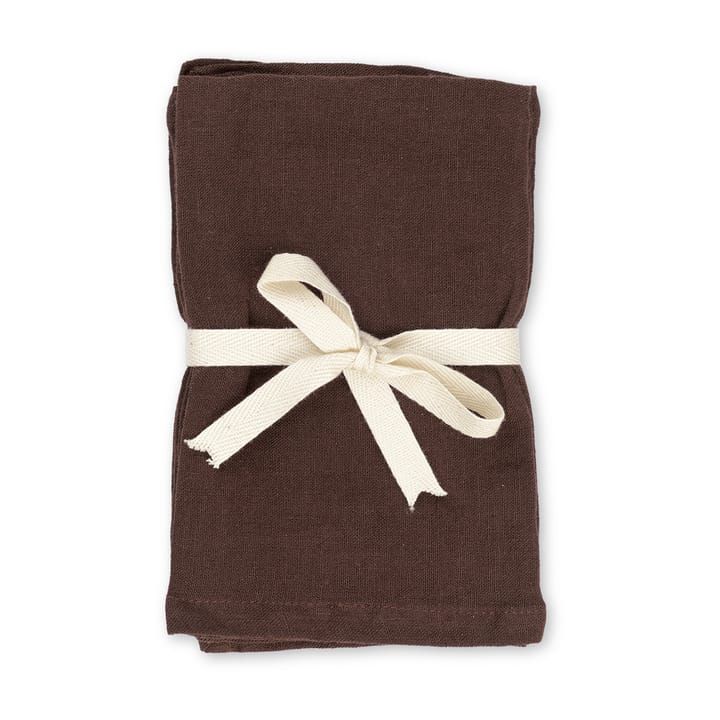 Ferm Living bordstablett linne 2-pack, Chocolate Ferm Living