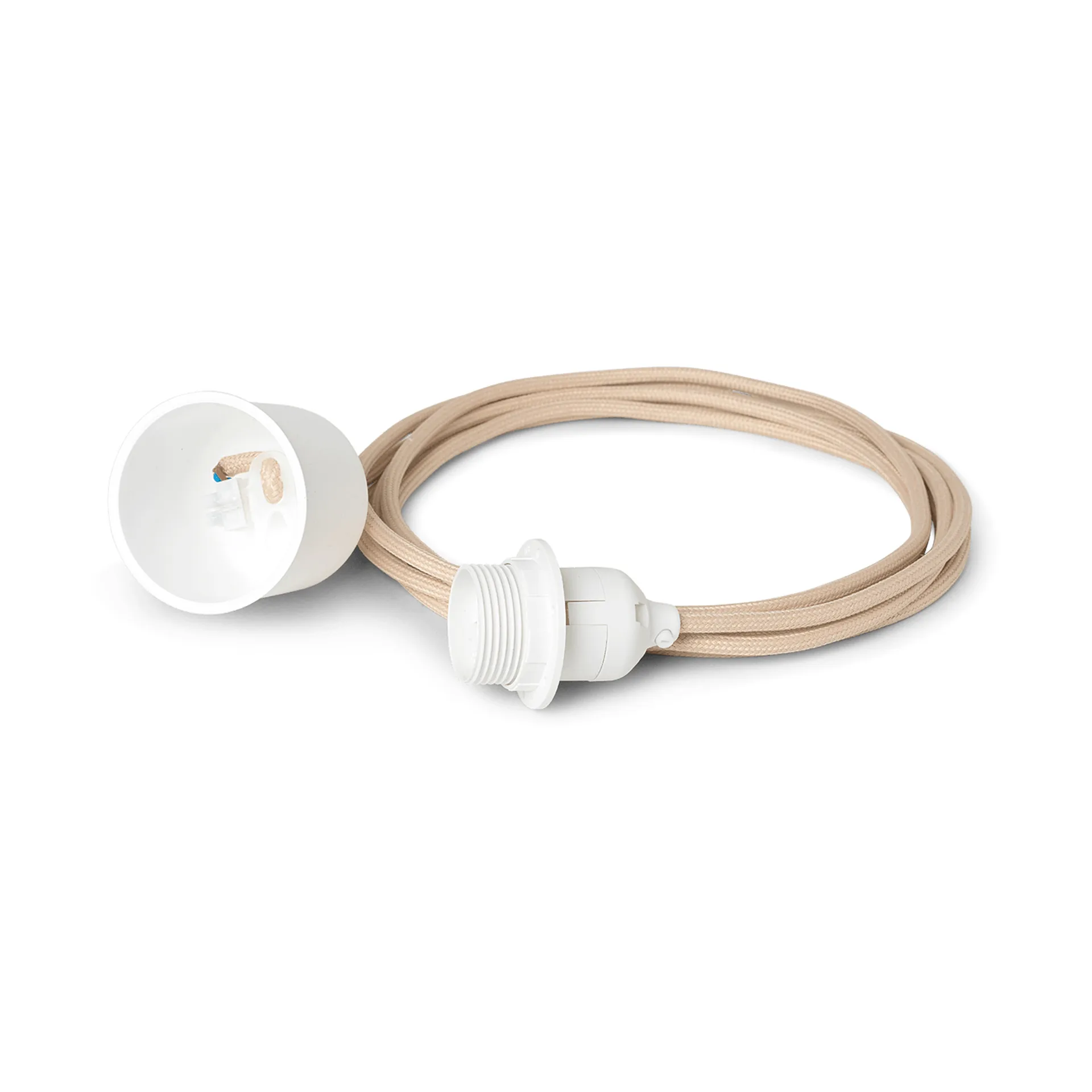 Ferm Living lampsladd textil 2 m, Sand Ferm Living