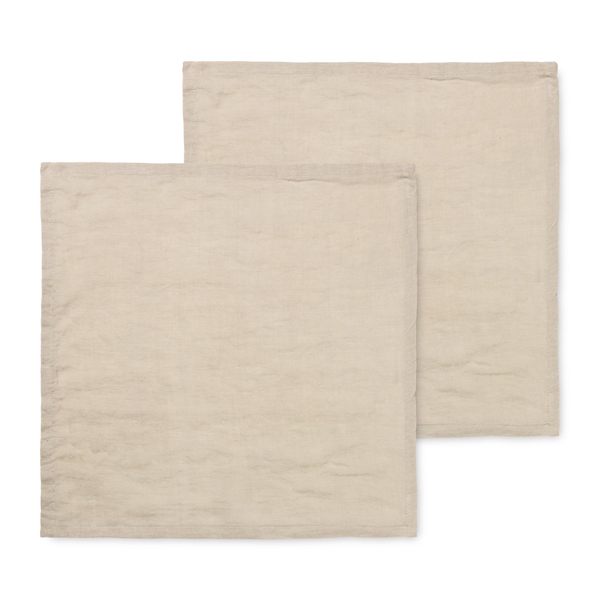 Ferm Living linneservetter 2-pack Natural | Skandinavisk Design | Tygservetter | Beige