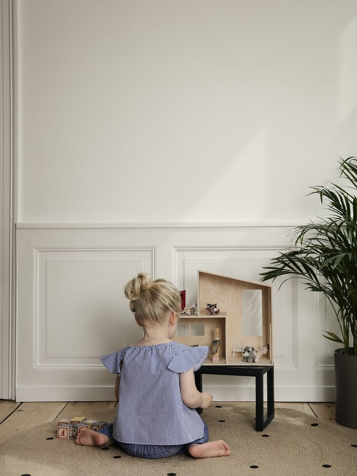 Ferm Living matta rund Ø130 cm, Black dots Ferm Living