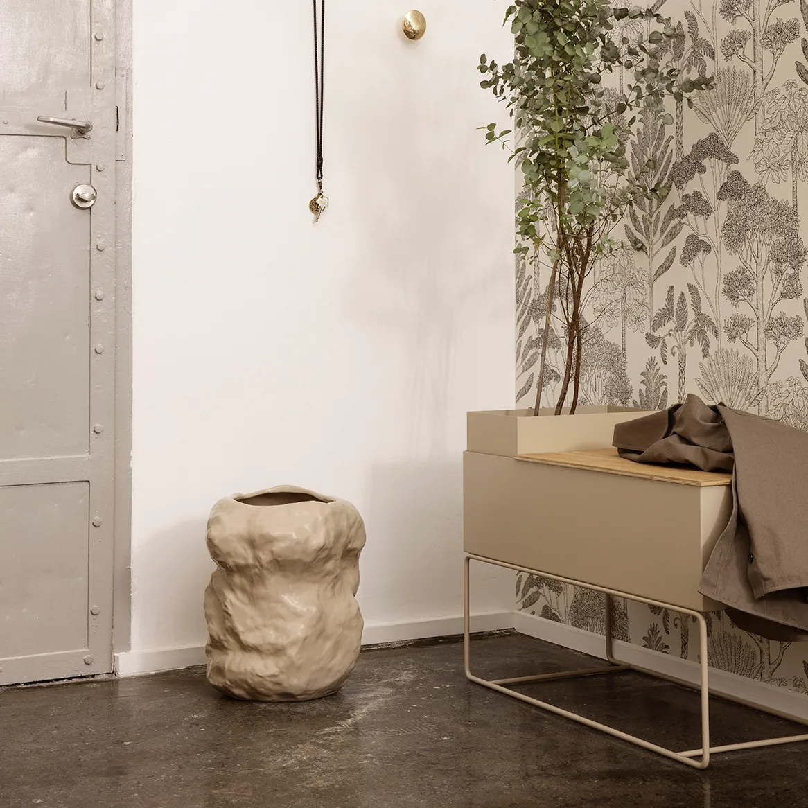 Ferm Living plant box pot large, Cashmere Ferm Living