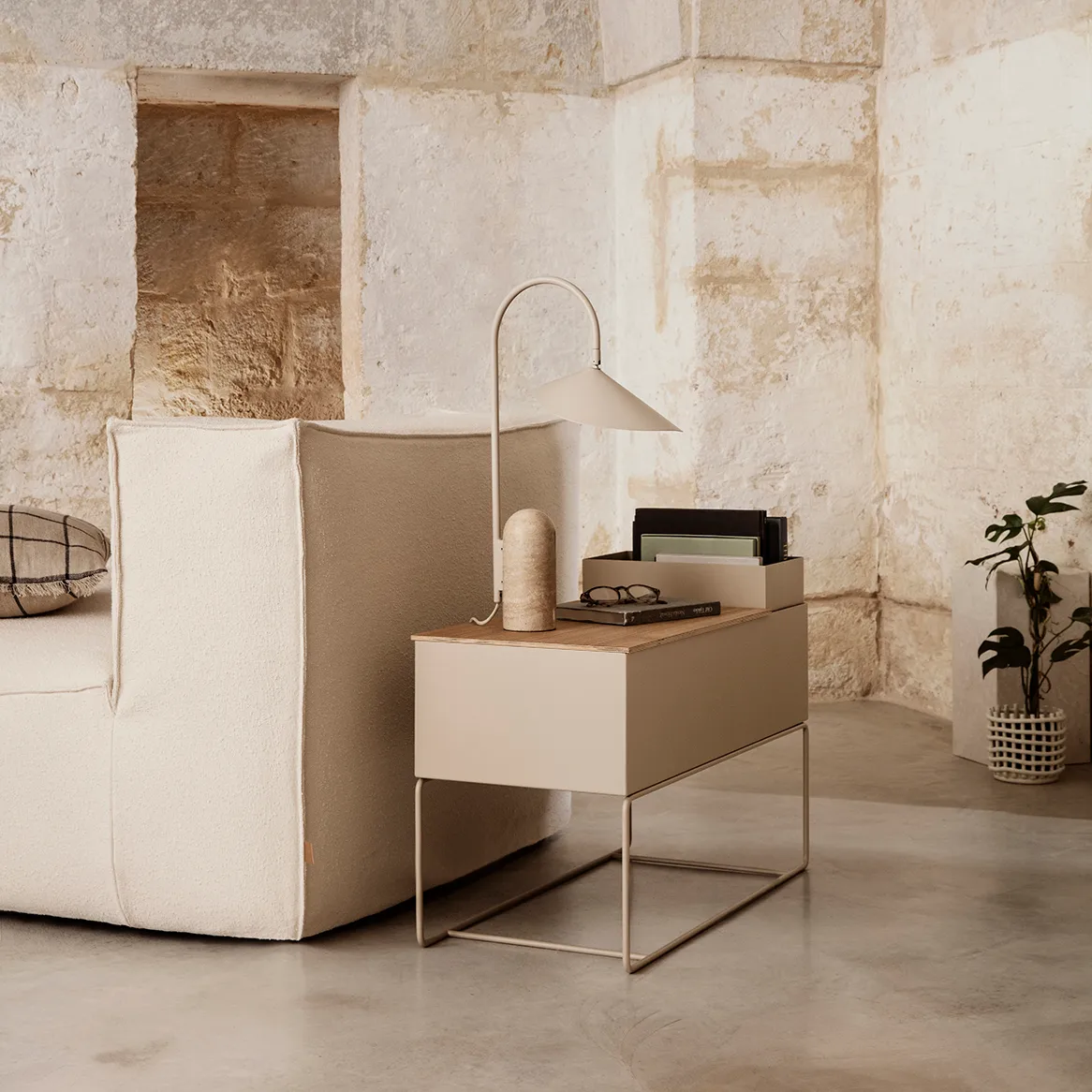 Ferm Living plant box pot large, Cashmere Ferm Living