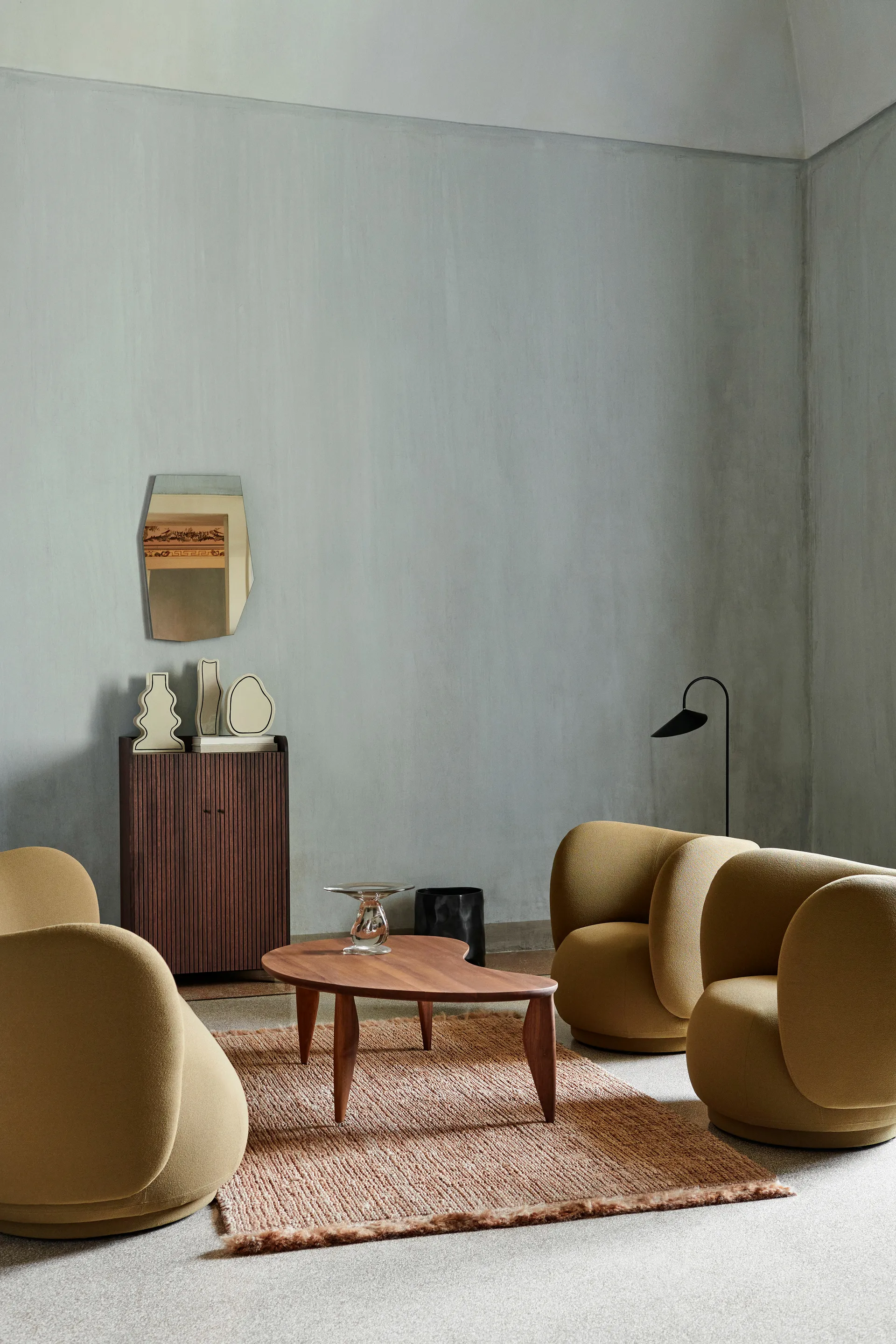 Feve soffbord, Walnut Ferm Living