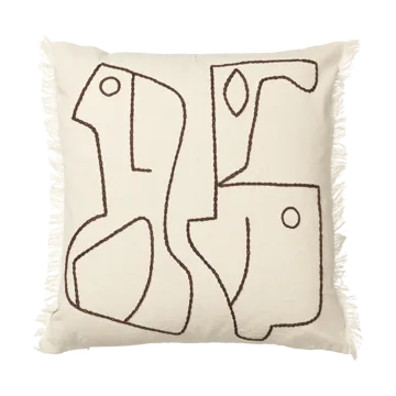 Figure kuddfodral 50x50 cm - Off-white-Coffee - Ferm Living