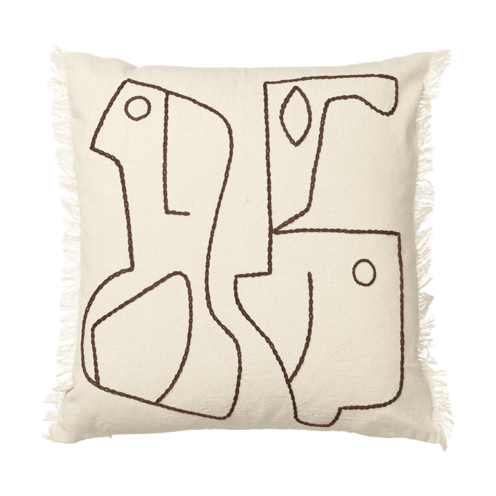 Figure kuddfodral 50x50 cm - Off-white-Coffee - Ferm Living