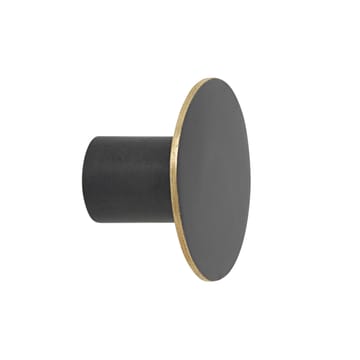 Flat Circle krok svart-mässing - Ø4 cm - Ferm Living