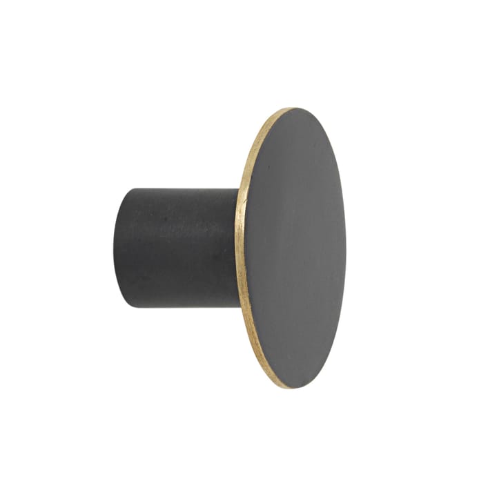 Flat Circle krok svart-mässing, Ø4 cm Ferm Living