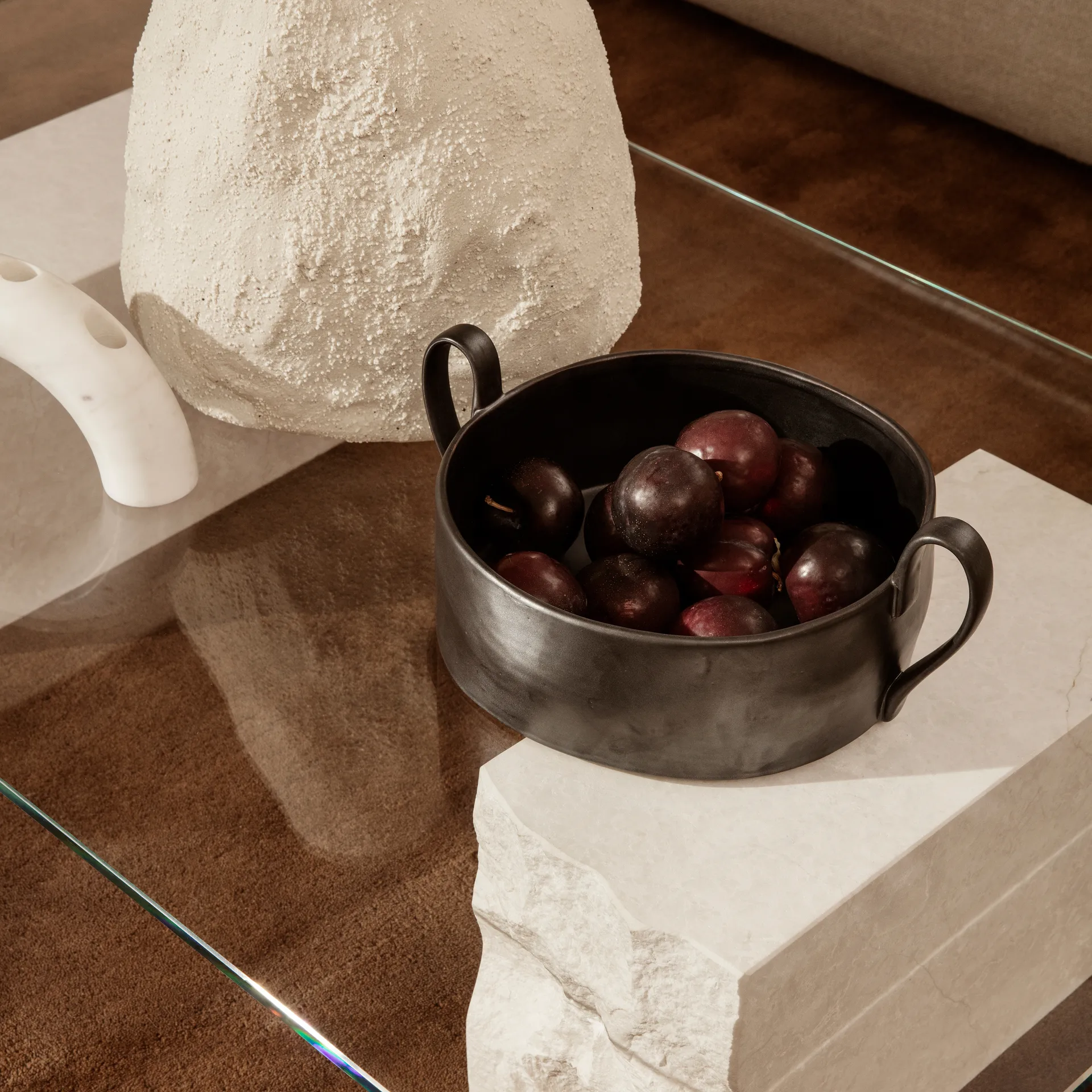 Flow Centrepiece skål, Black Ferm Living